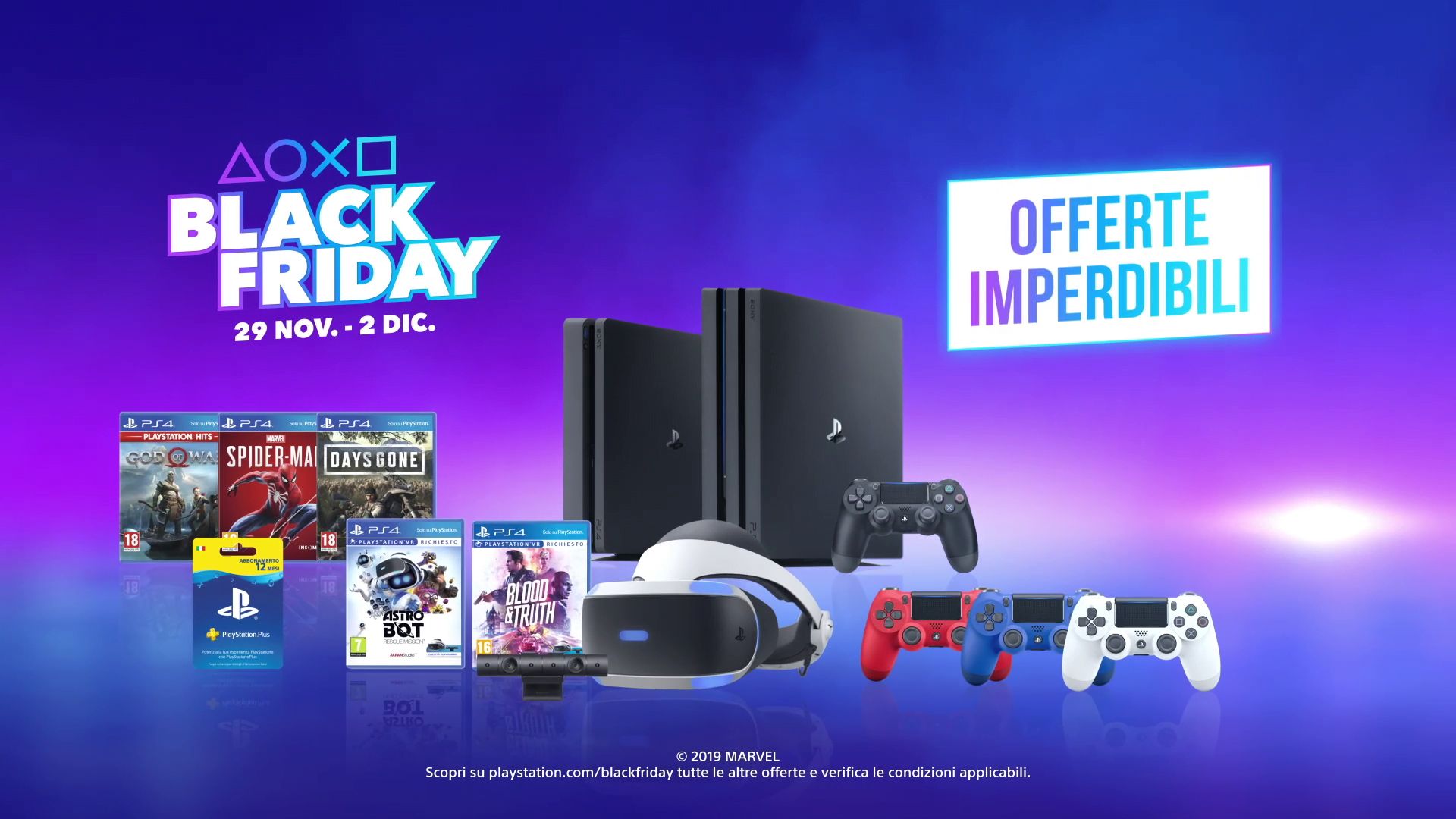 Immagine di copertina per Tante promozioni targate PlayStation, in occasione del Black Friday e del Cyber Monday