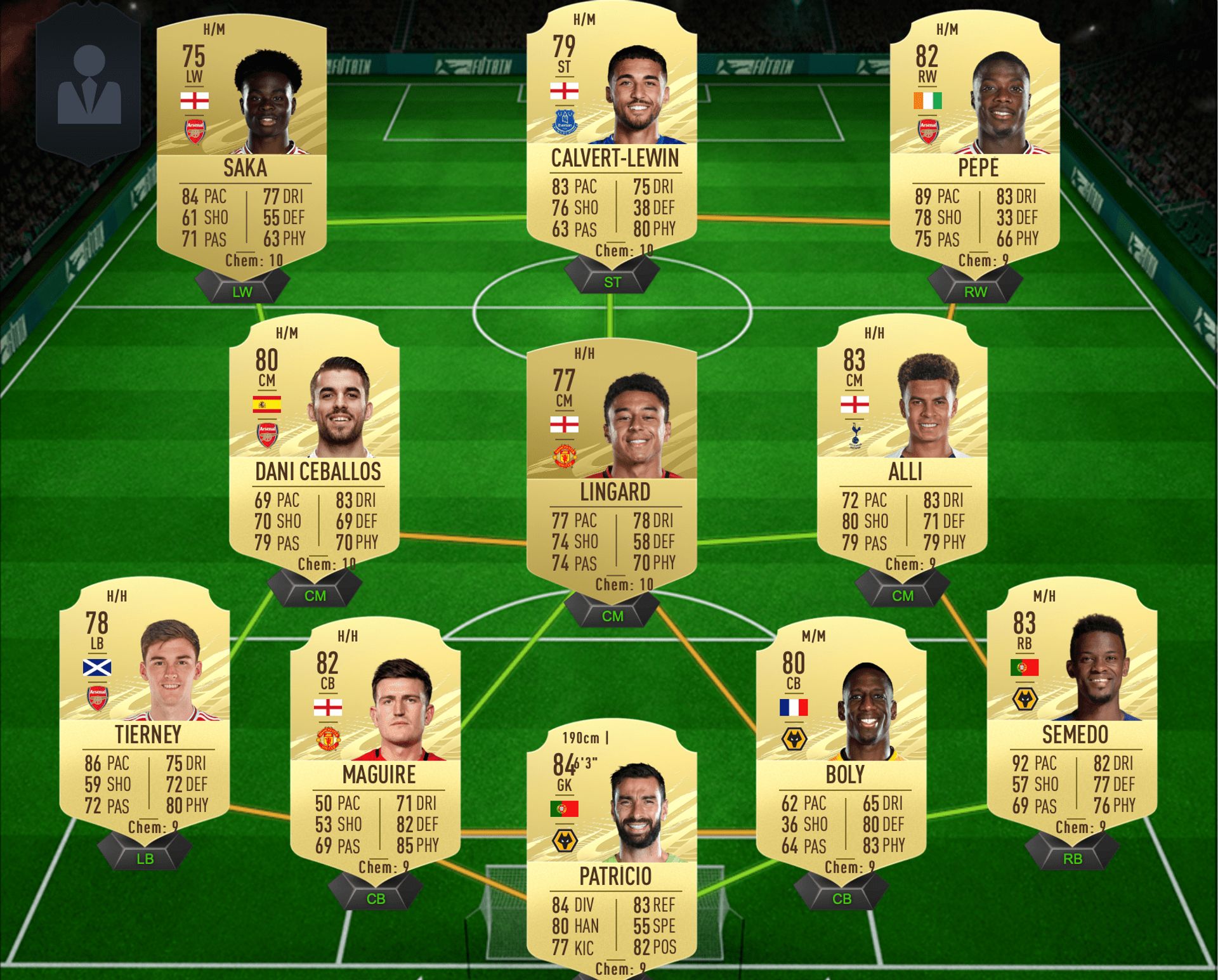 Squadra inglese per iniziare - Fifa 21 Ultimate Team 10016523