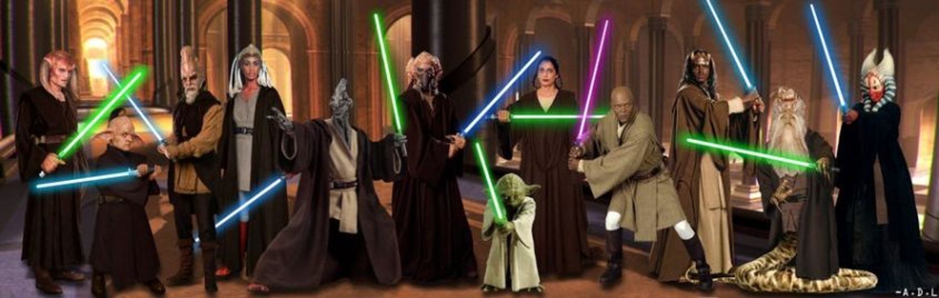 Il consiglio dei Jedi nella trilogia di Star Wars 10019964