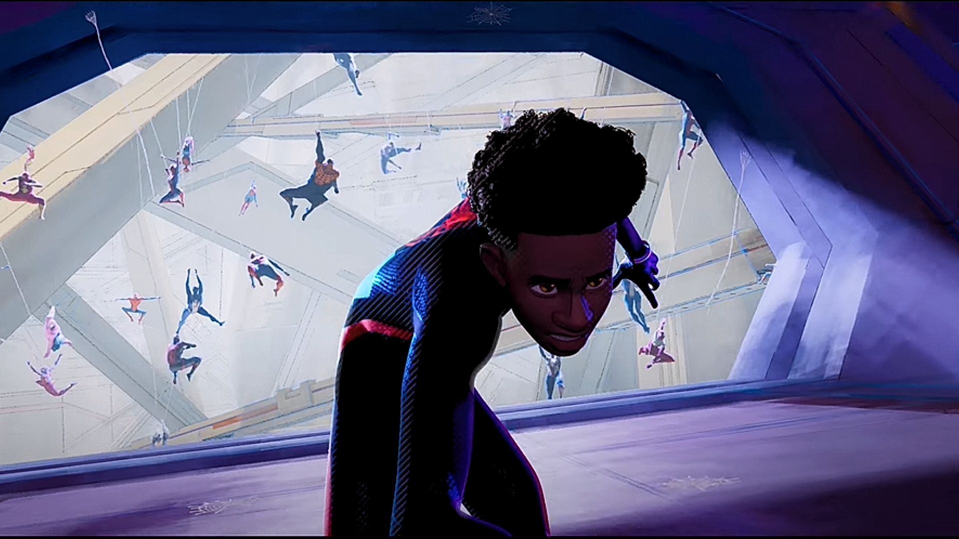 Una scena dal film animato, Spider-Man: Across the spider-verse.