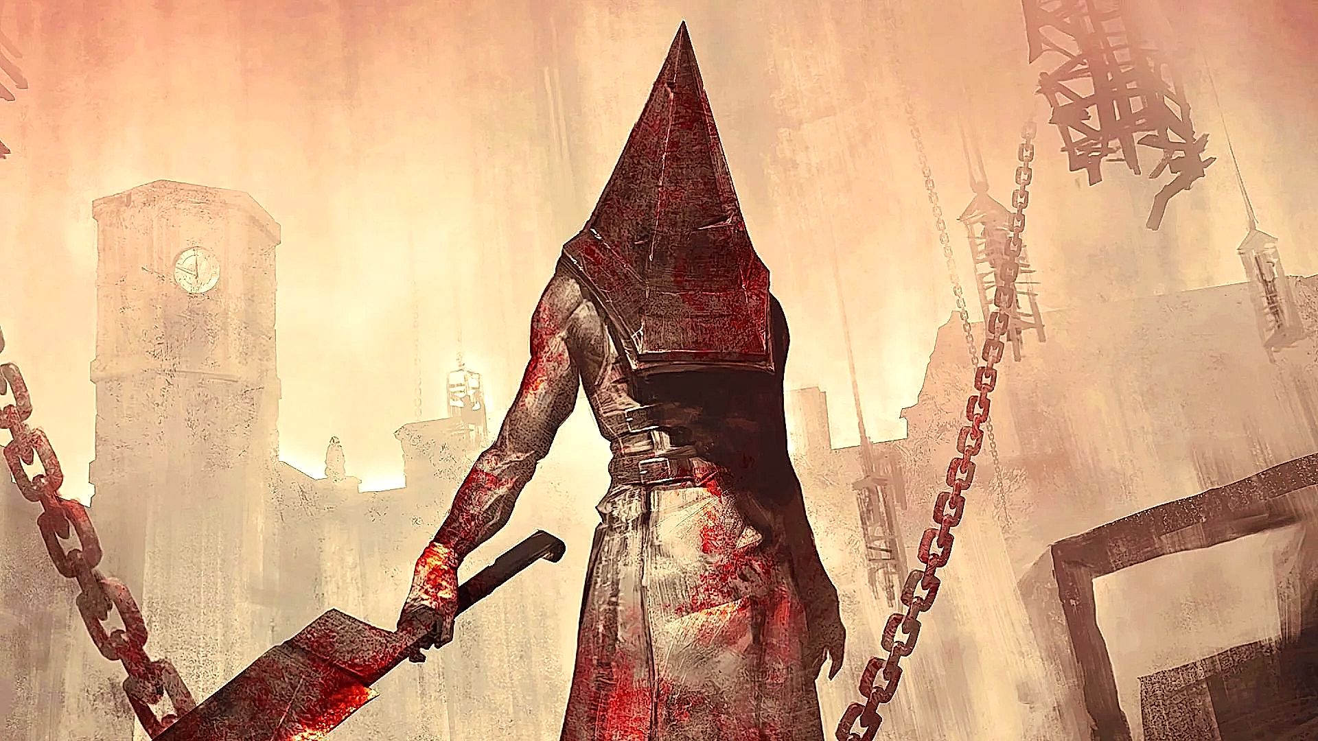 Immagine di Pyramid Head, iconico nemico del videogioco horror Silent Hill. 10086981