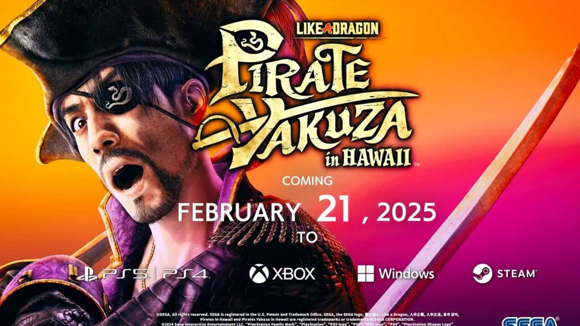 Like a Dragon: Pirate Yakuza in Hawaii, uscita 21 febbraio 2025.