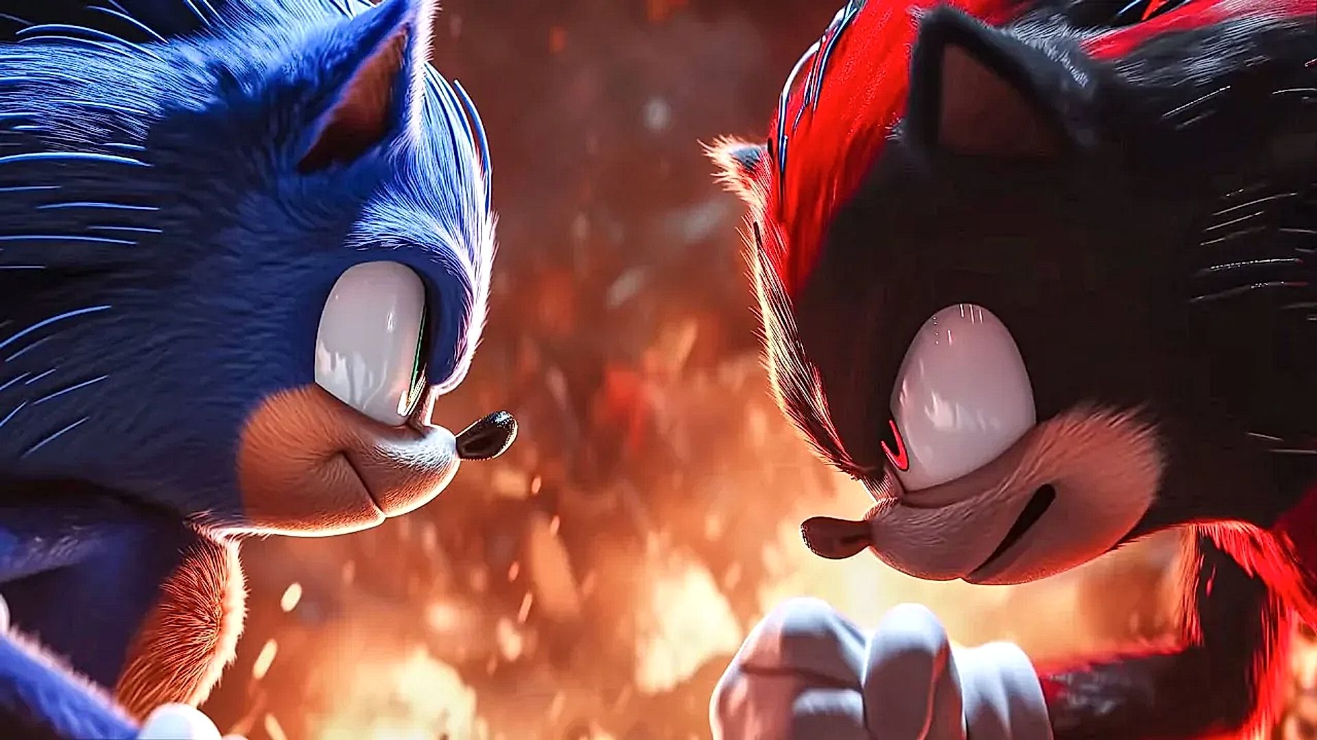 Una scena dal trailer di Sonic 3.