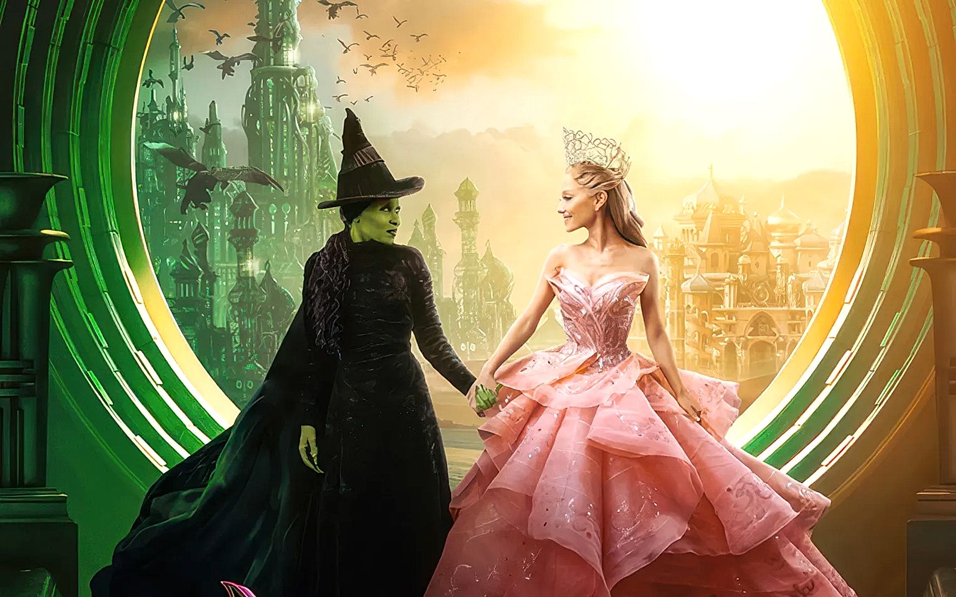 Le due protagoniste del film, Wicked.