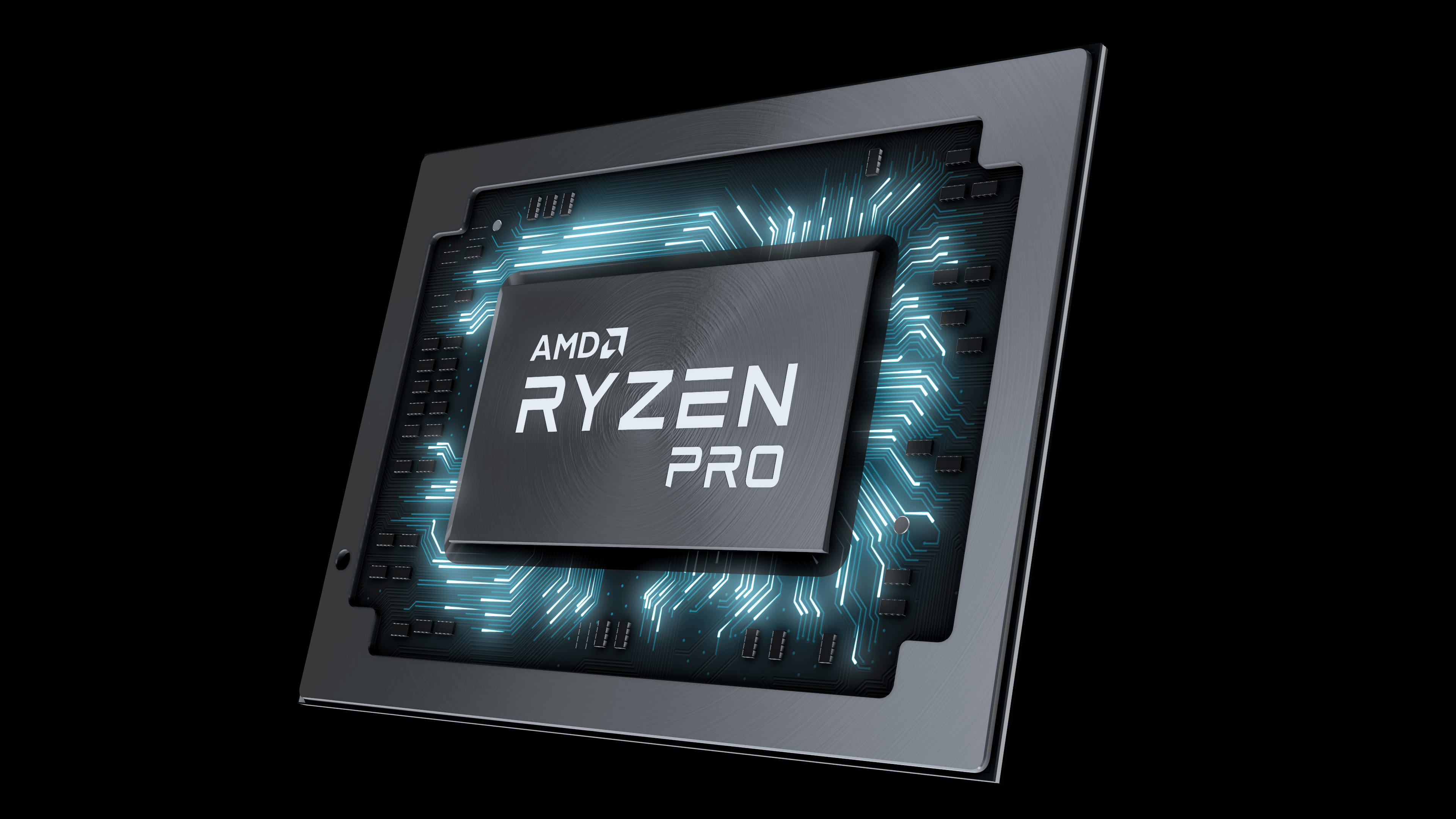 AMD Ryzen PRO Mobile Chip Shot Left