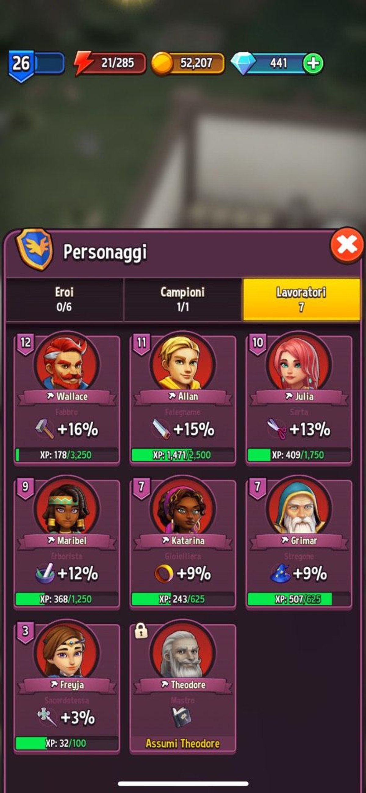 Shop Titans: Lavoratori