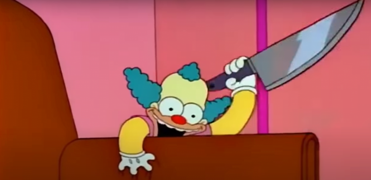 pupazzo crusty il clown la paura fa novanta
