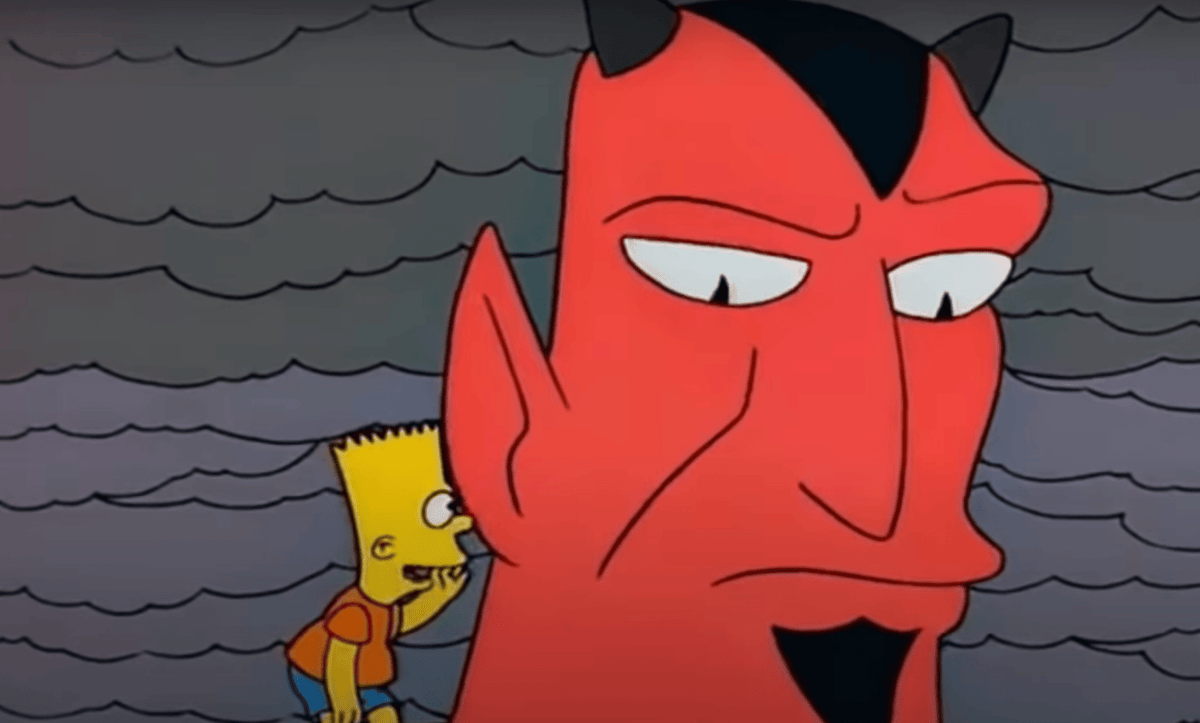 bart suggerisce al diavolo la paura fa novanta simpsons