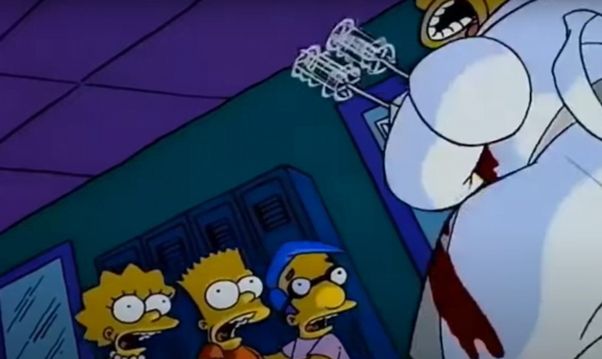 la paura fa novanta simpsons gore