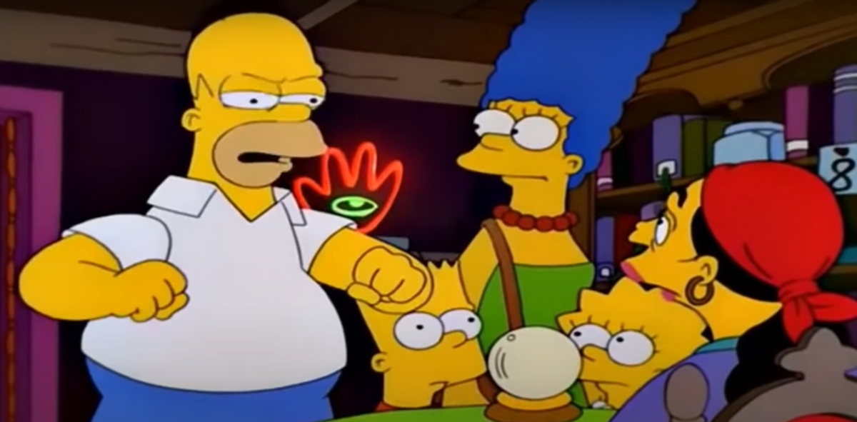 la paura fa novanta simpsons la maldizione della cartomante
