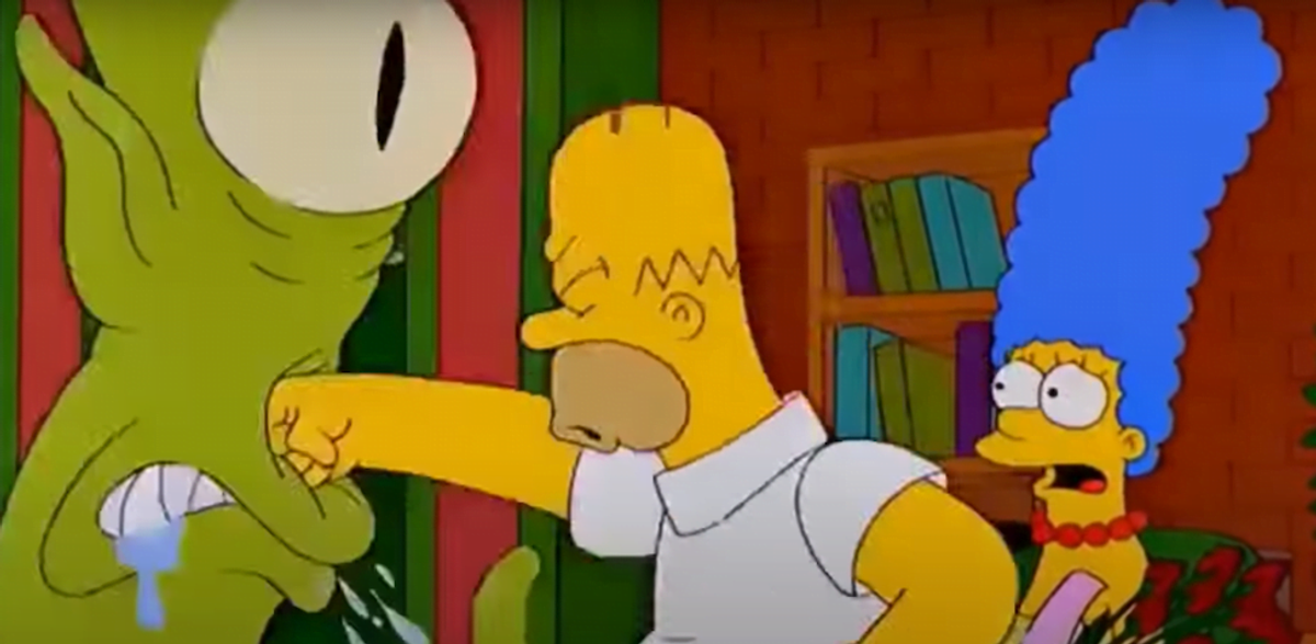 la paura fa novanta simpsons homer vs alieno
