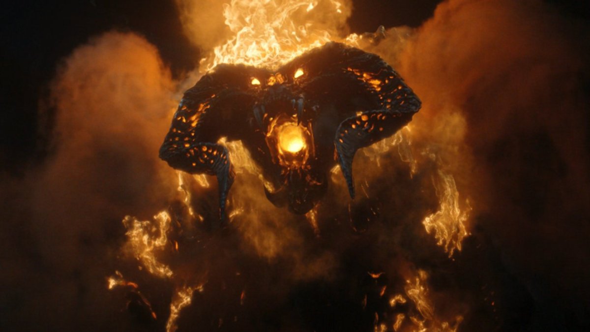 Balrog in una scena de Gli Anelli del Potere 2