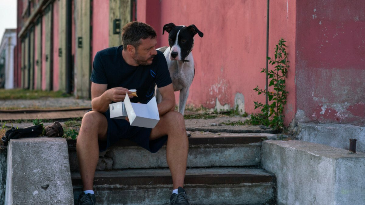 man and dog