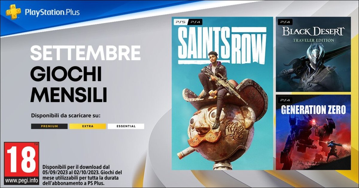 PlayStation Plus settembre