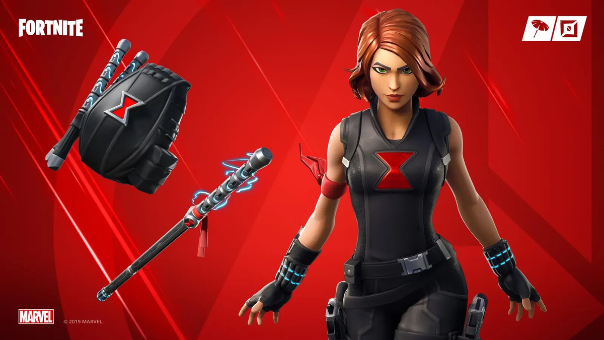 black widow fortnite skin