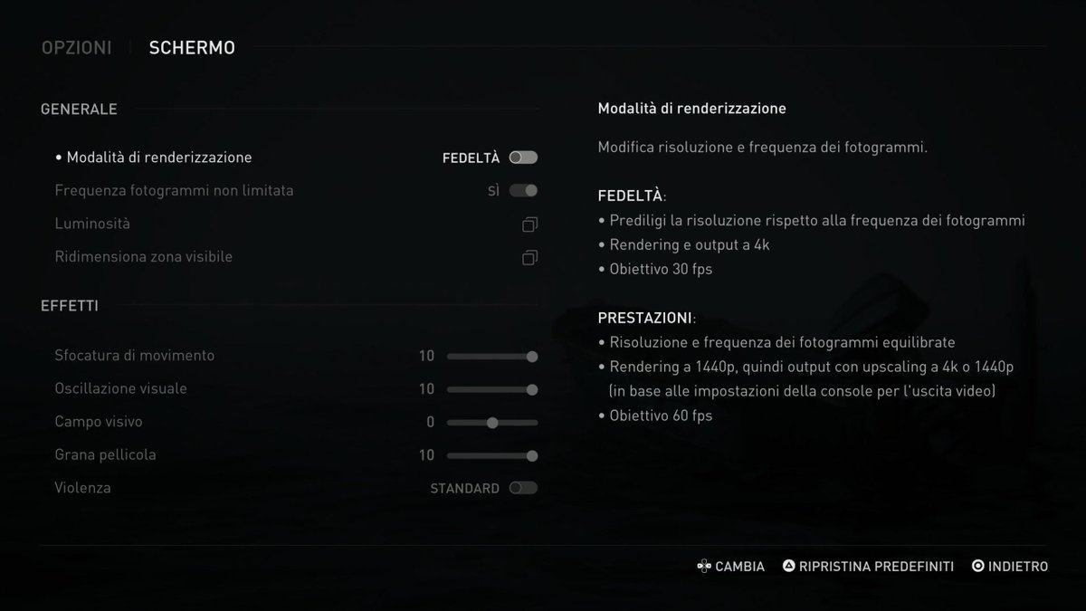 Impostazioni grafiche