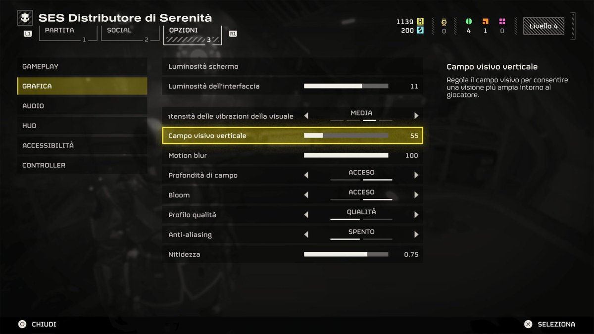 Helldivers 2 impostazioni