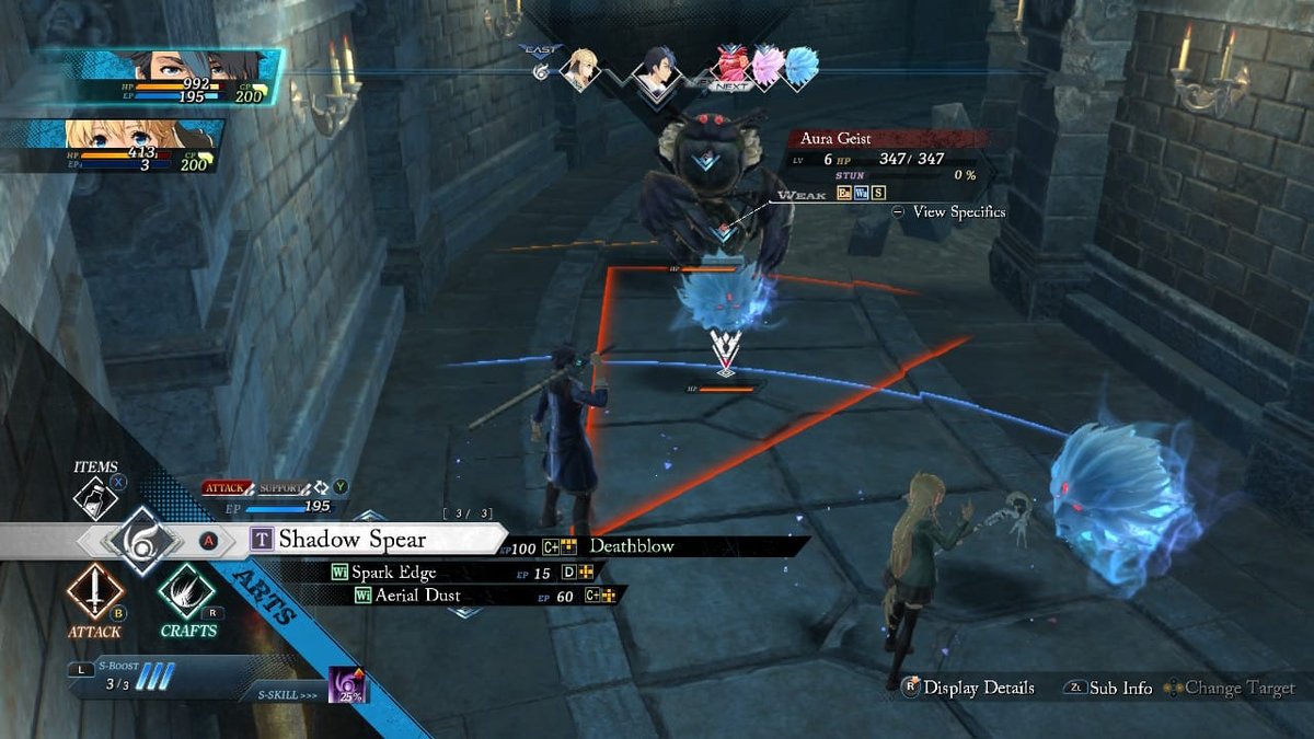 The Legend of Heroes: Trails Through Daybreak combattimento