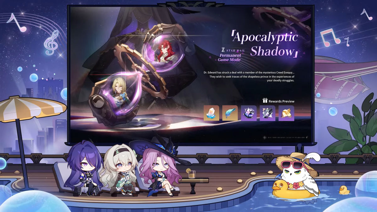 L'anteprima della modalità di gioco chiamata Apocalyptic Shadow in Honkai: Star Rail