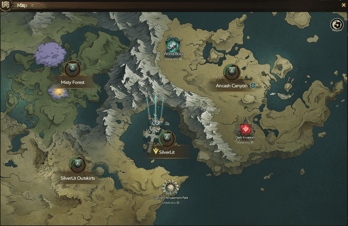 Tarisland mappa