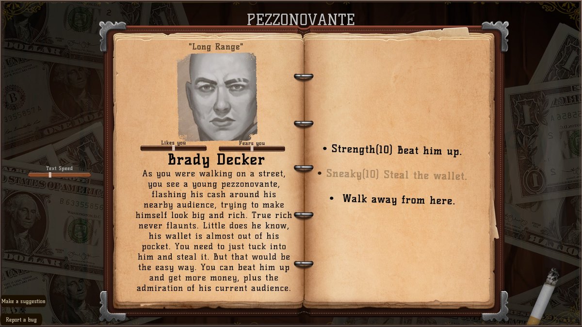 DOUGH: A Crime Strategy RPG scelte