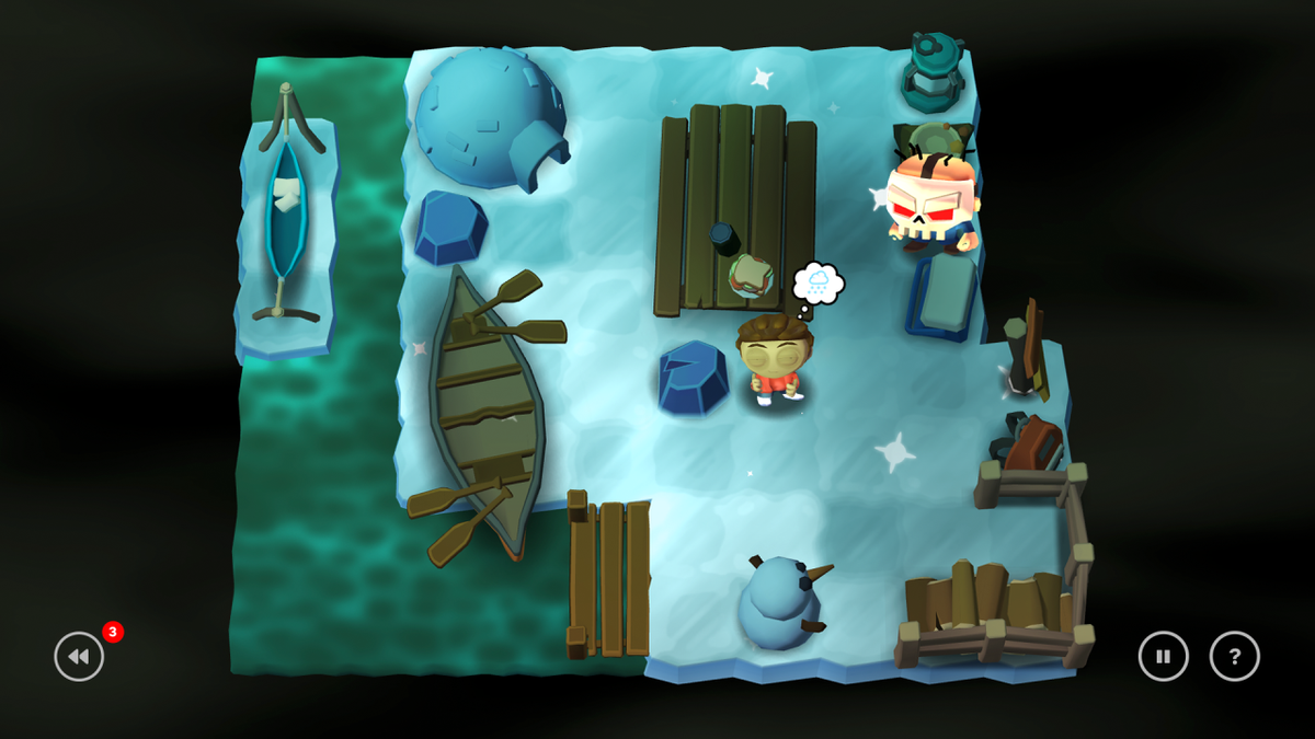 un livello ghiacciato di Slayaway Camp 2