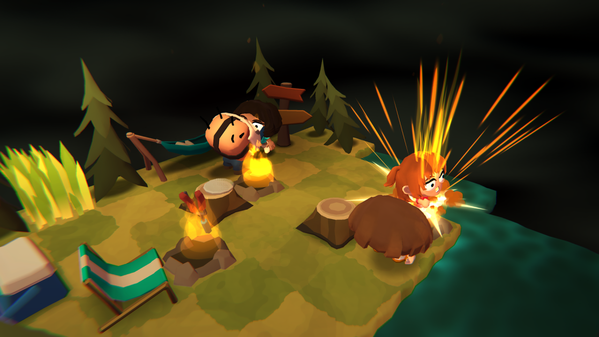scena cinematica che anticipa il completamento di un livello di Slayaway Camp 2