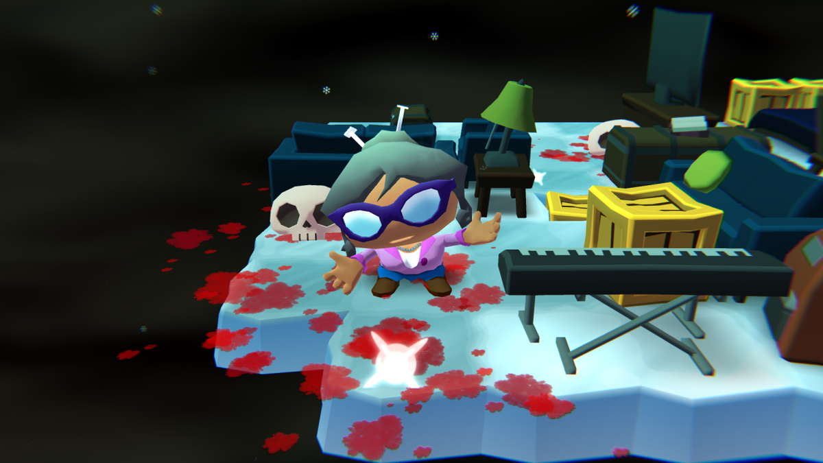 una delle pose da vittoria al termine di un livello di Slayaway Camp 2