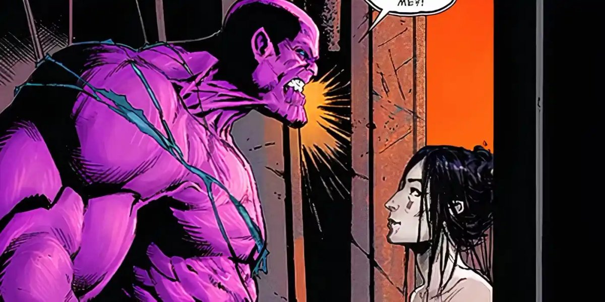 Thanos e Lady Morte nei fumetti Marvel.