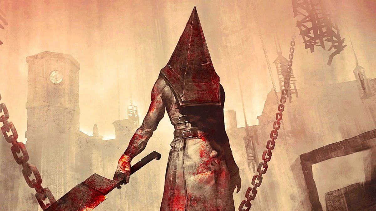 Immagine di Pyramid Head, iconico nemico del videogioco horror Silent Hill.