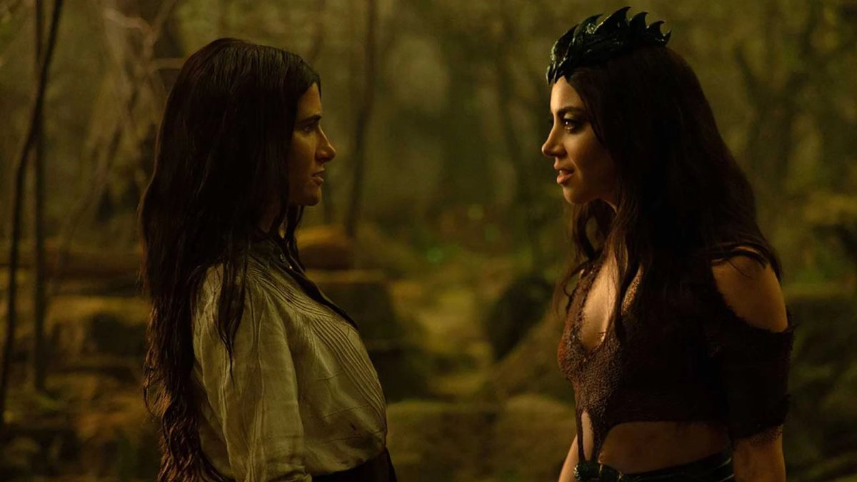 Agatha e Morte in una scena dal finale di Agatha All Along.