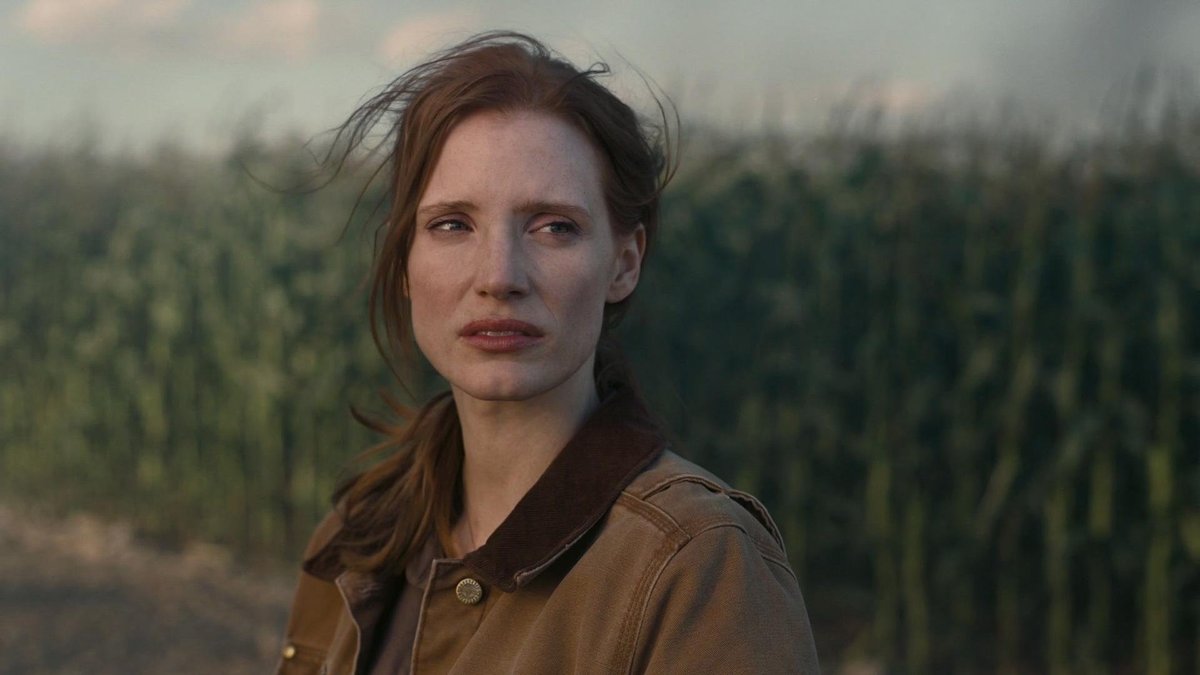 Jessica Chastain in una scena del film, Interstellar.