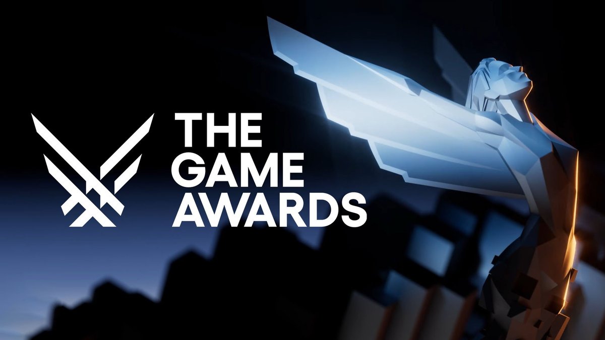 Immagine del logo The Game Awards con la statua simbolica alata a tema videogiochi.