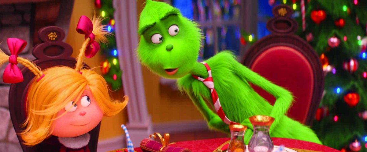 Una scena dal film animato, Il Grinch