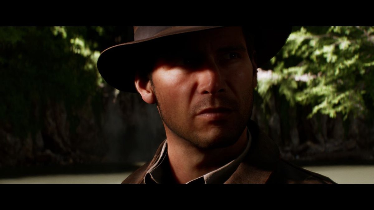 Indiana Jones in primo piano a inizio gioco