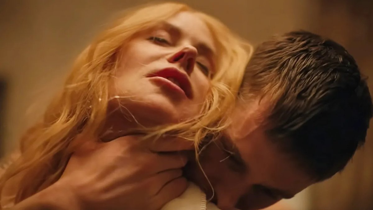 Una scena dal film, Babygirl, con Nicole Kidman e Harris Dickinson.