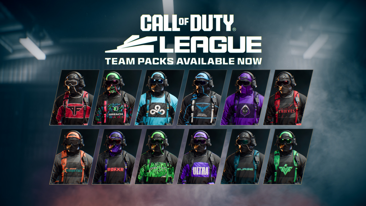 Le skin dei team che parteciperanno alla Call of Duty: League 2025