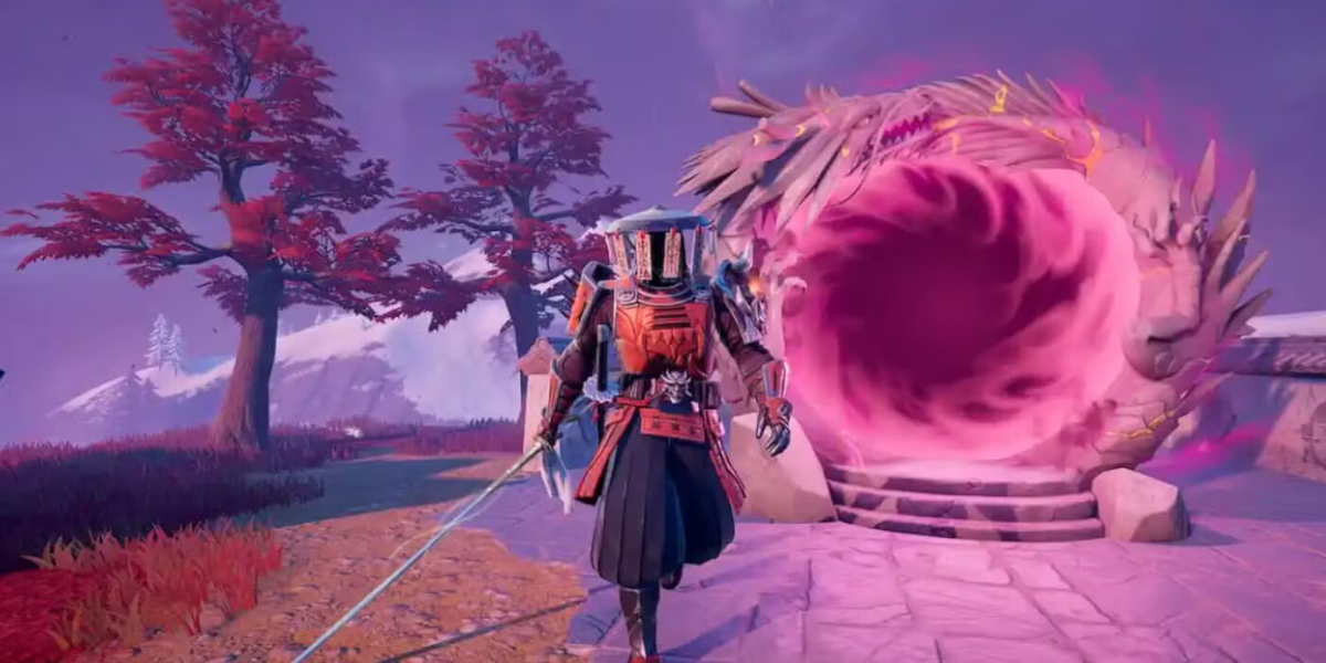 Rift per raggiungere l'arena dello shogun in Fortnite.