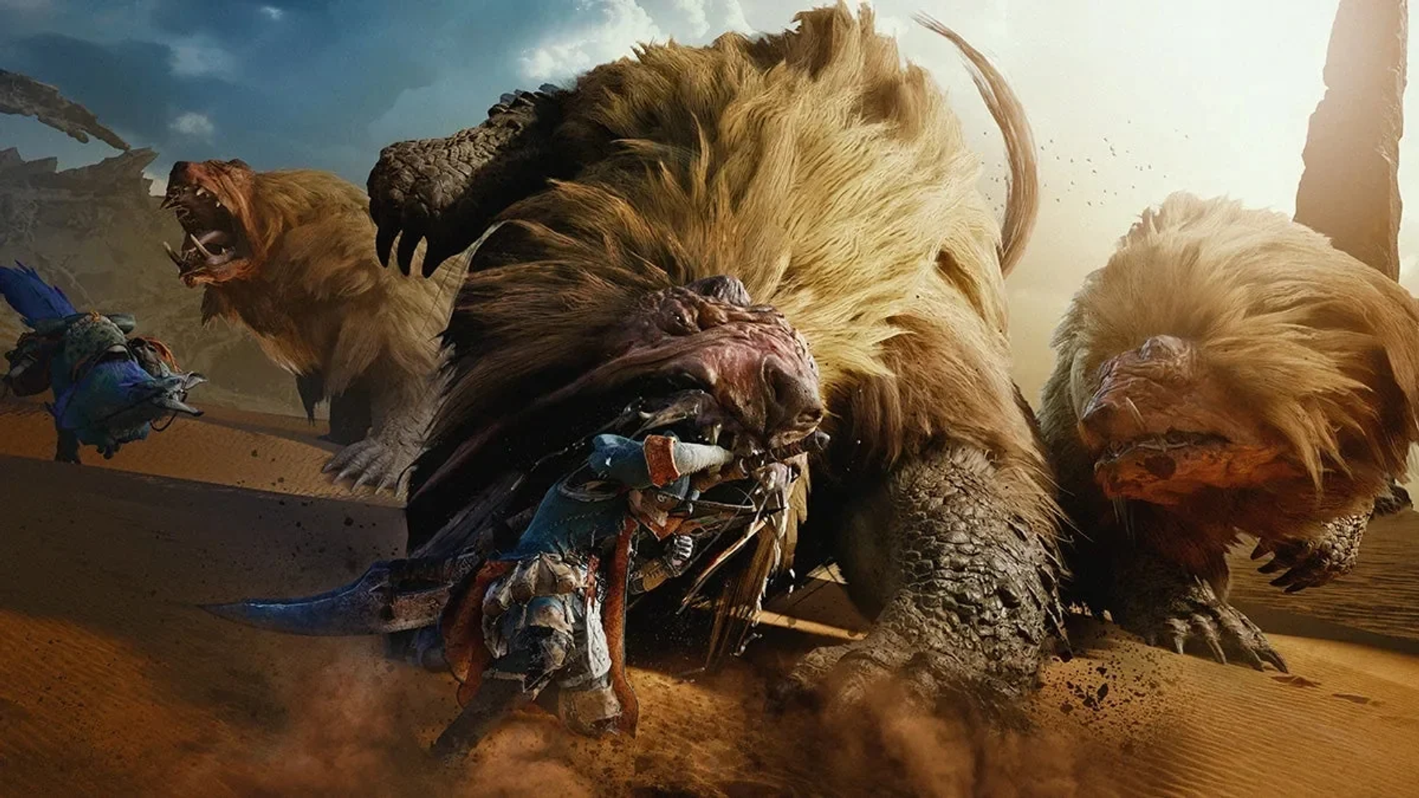 Scena di caccia presa dal trailer di Monster Hunter Wilds