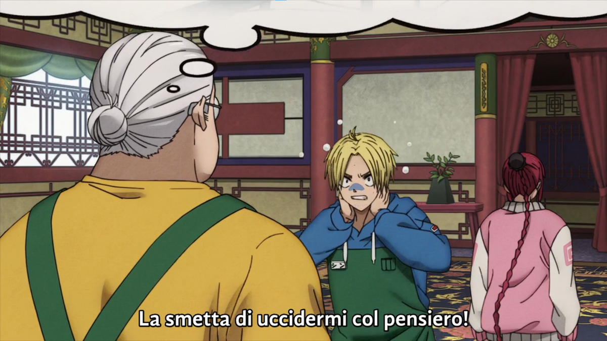 Classica scena in cui Shin si sente in pericolo per via dei pensieri di Sakamoto.