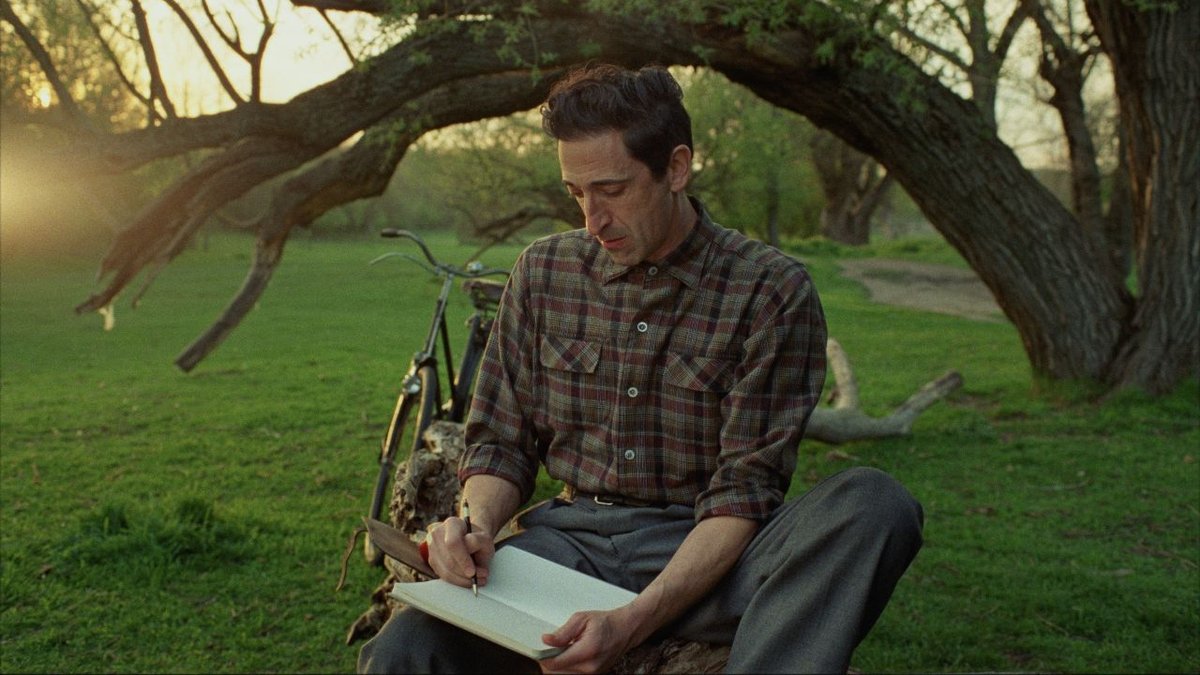Adrien Brody in The Brutalist.