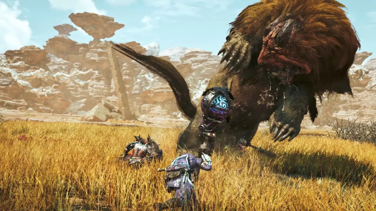 Un primo scontro contro un Doshaguma in Monster Hunter Wilds.