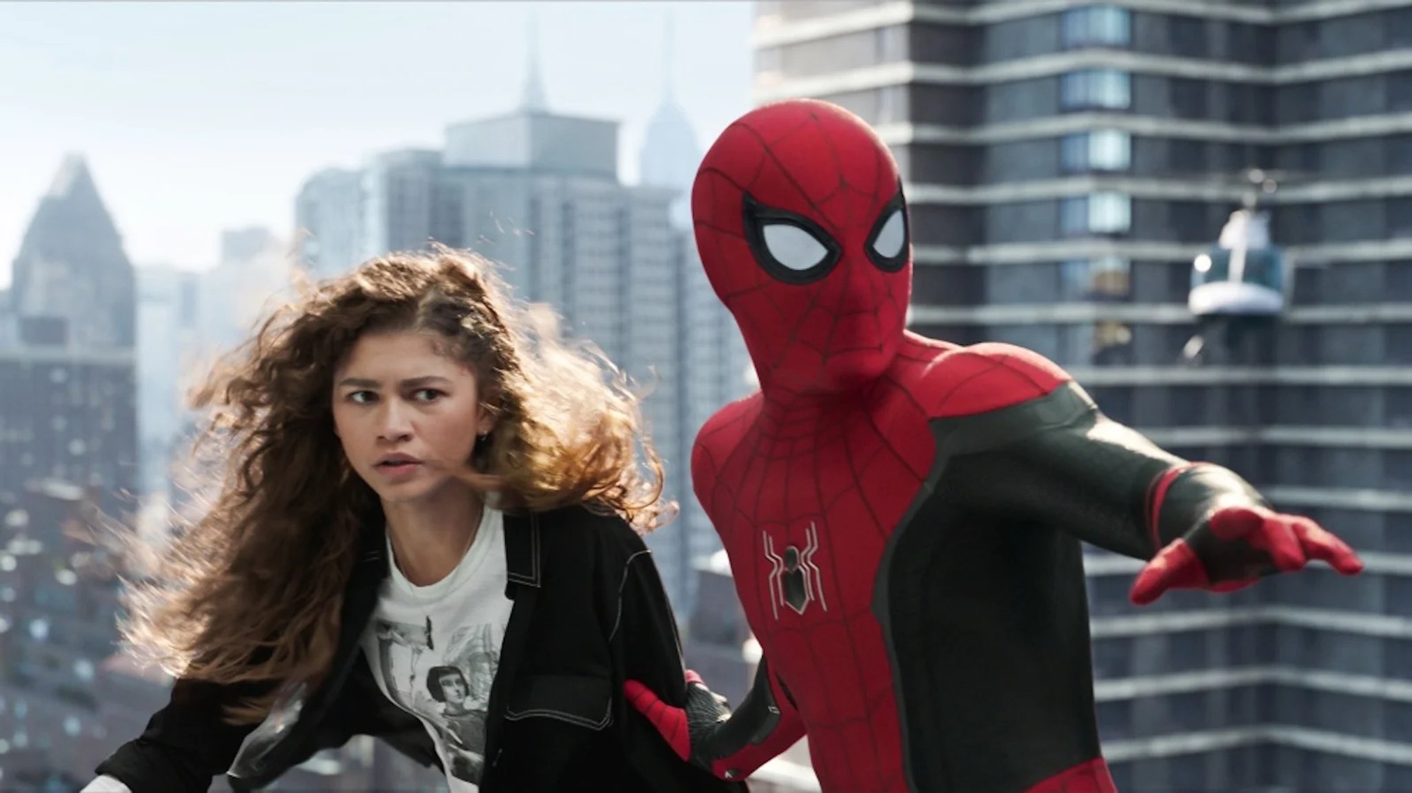 Tom Holland e Zendaya in una scena di Spider-Man: No Way Home.