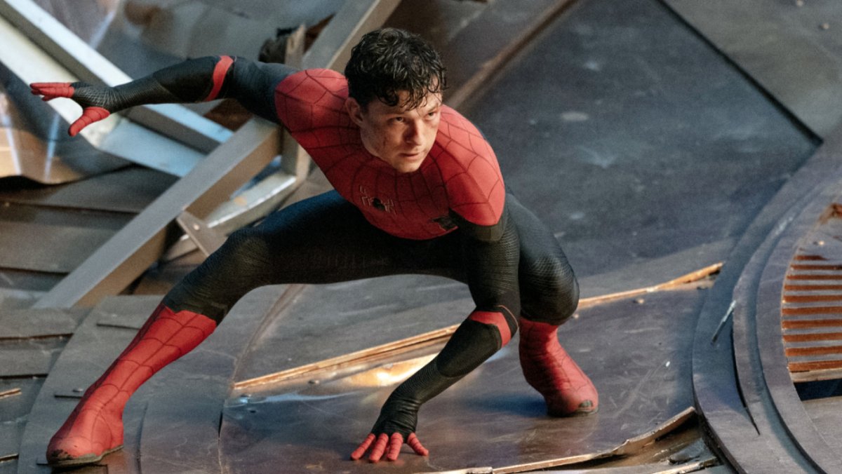 Tom Holland nei panni di Spider-Man.