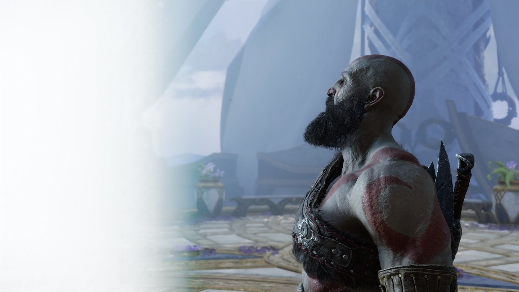 Kratos dinanzi la misteriosa Luce di Alfheim dalla saga di God of War.