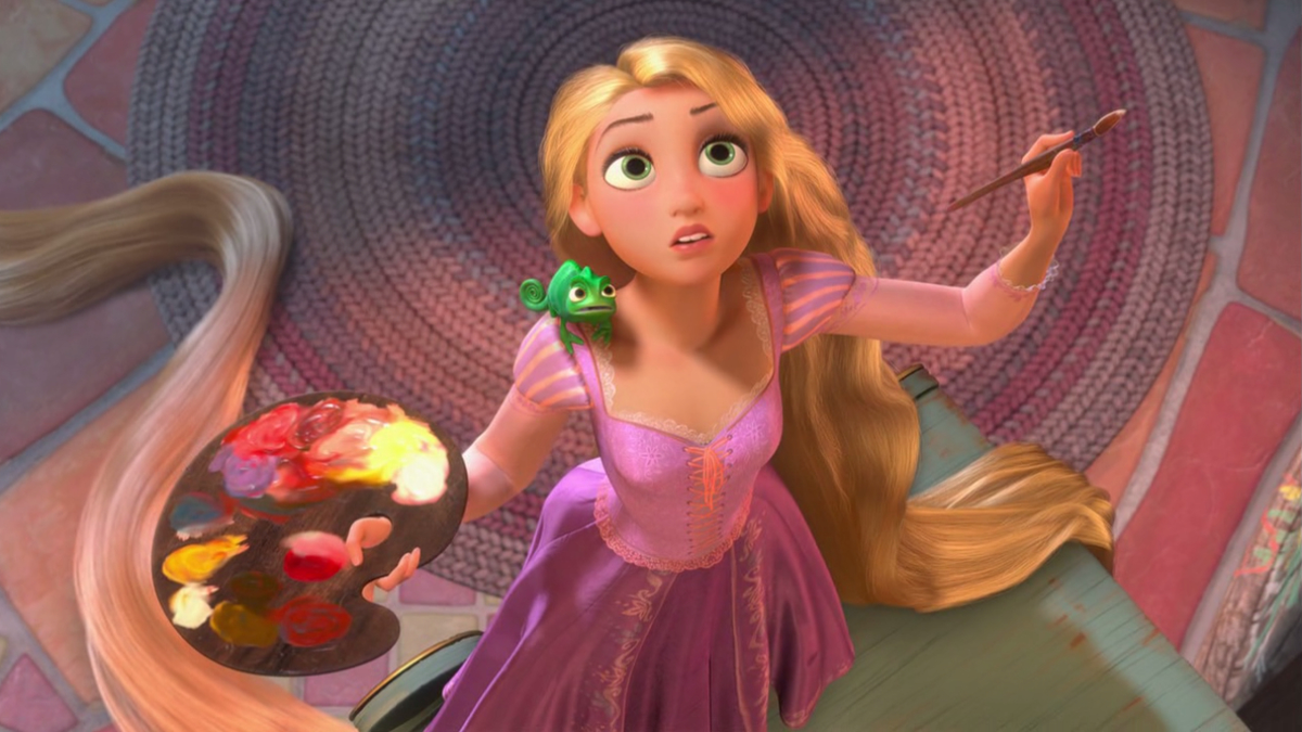 Una scena dal film, Rapunzel.