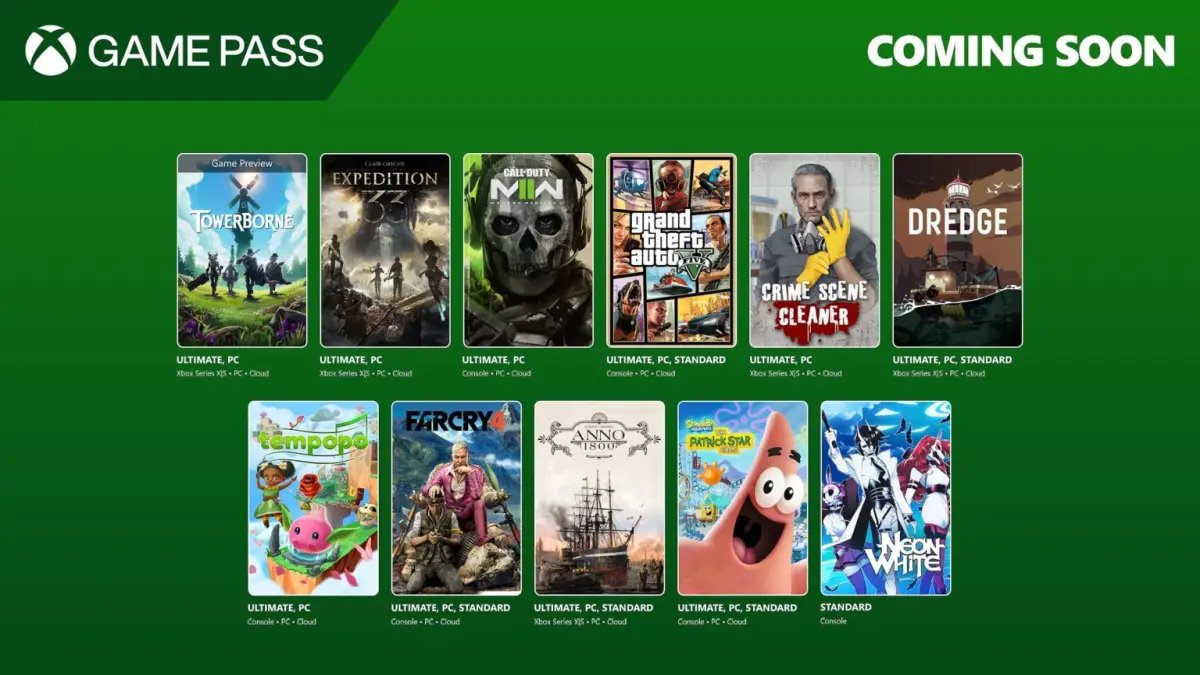 Xbox Game Pass Aprile 2025