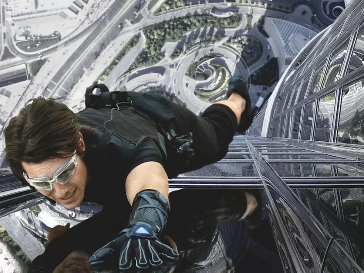 Tom Cruise in Mission: Impossible.