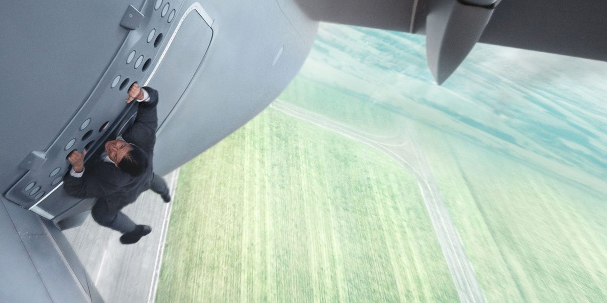 Tom Cruise in Mission: Impossible.