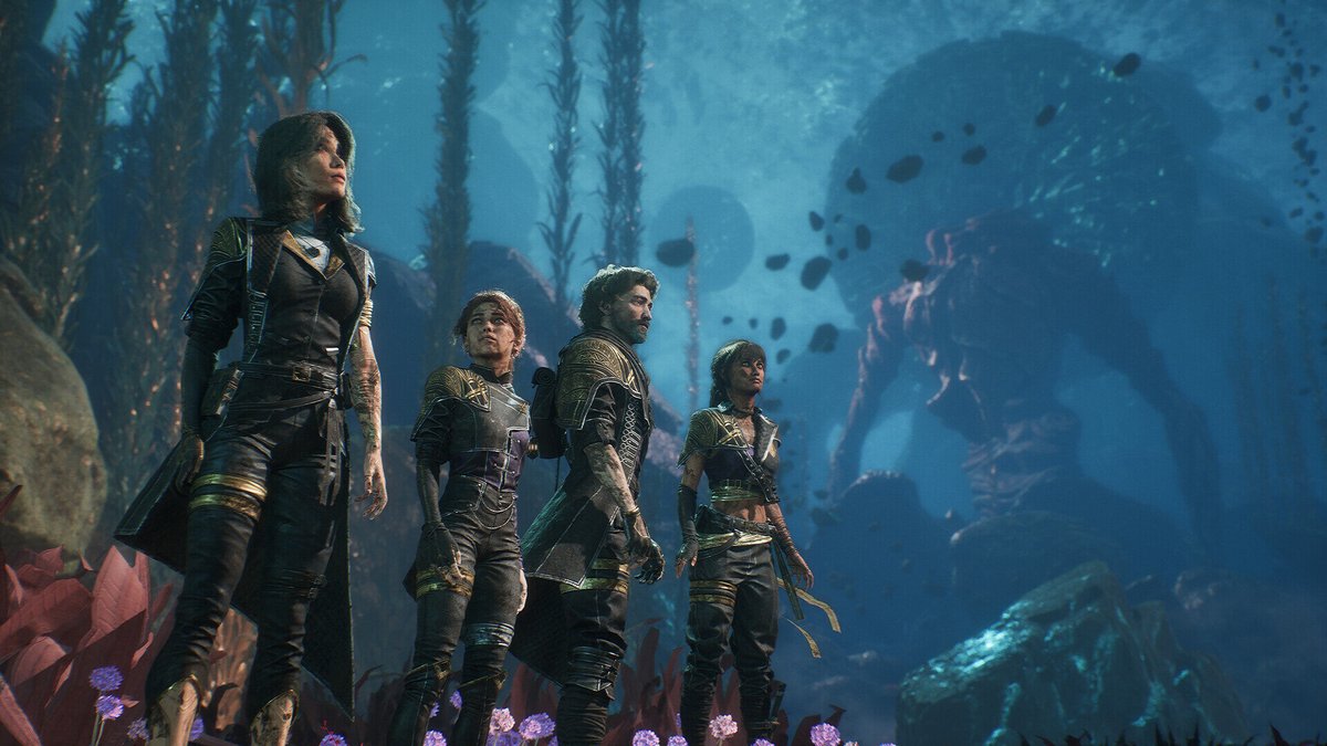 Lune, Maelle, Gustave e Sciel in Clair Obscur: Expedition 33.